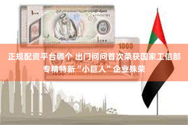正规配资平台哪个 出门问问首次荣获国家工信部专精特新“小巨人”企业殊荣