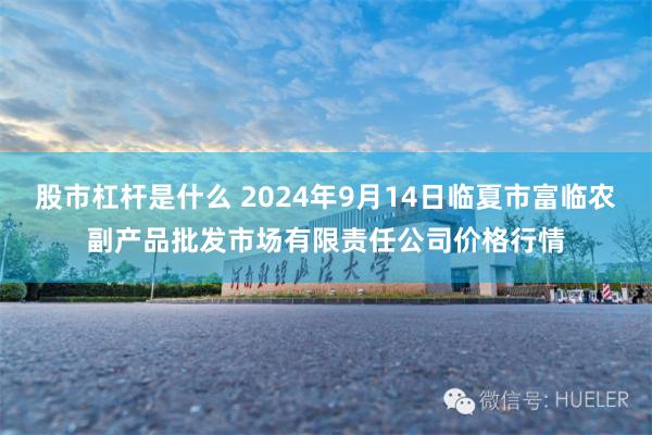 股市杠杆是什么 2024年9月14日临夏市富临农副产品批发市场有限责任公司价格行情