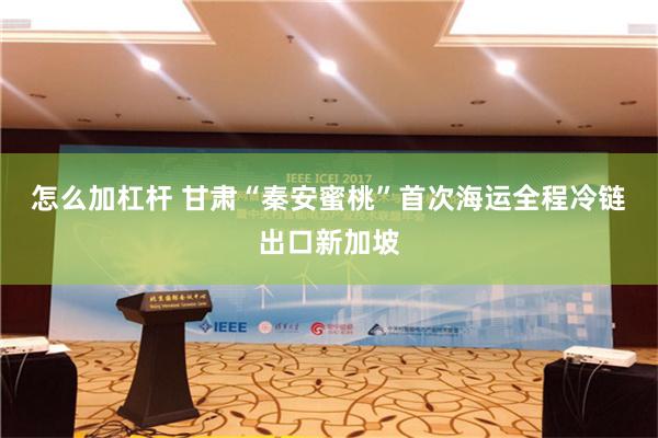 怎么加杠杆 甘肃“秦安蜜桃”首次海运全程冷链出口新加坡