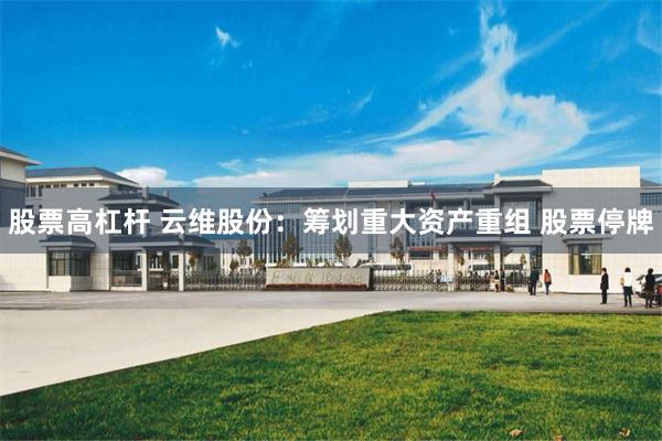 股票高杠杆 云维股份：筹划重大资产重组 股票停牌