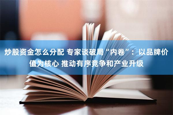 炒股资金怎么分配 专家谈破局“内卷”：以品牌价值为核心 推动有序竞争和产业升级