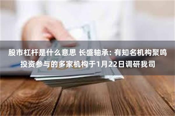 股市杠杆是什么意思 长盛轴承: 有知名机构聚鸣投资参与的多家机构于1月22日调研我司