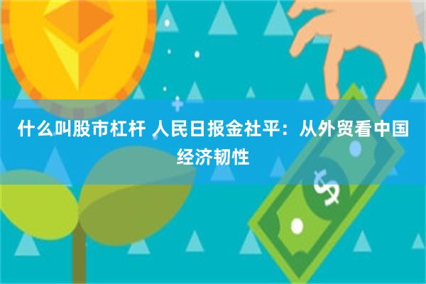 什么叫股市杠杆 人民日报金社平：从外贸看中国经济韧性