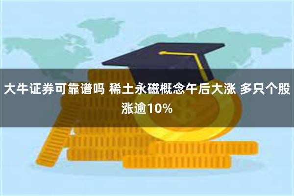 大牛证券可靠谱吗 稀土永磁概念午后大涨 多只个股涨逾10%