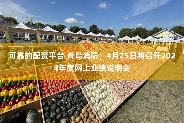 可靠的配资平台 青鸟消防：4月25日将召开2024年度网上业绩说明会