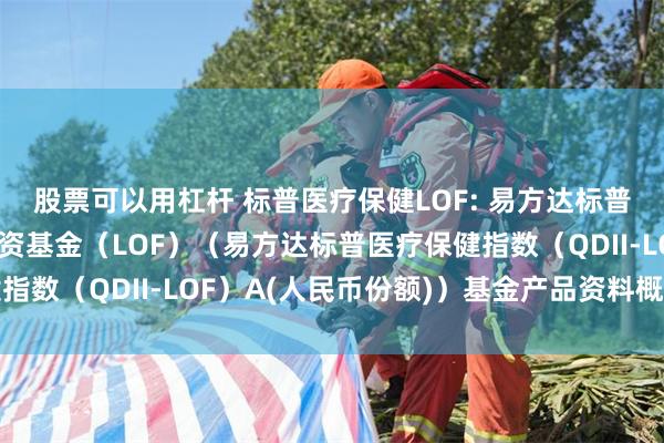 股票可以用杠杆 标普医疗保健LOF: 易方达标普医疗保健指数证券投资基金（LOF）（易方达标普医疗保健指数（QDII-LOF）A(人民币份额)）基金产品资料概要更新